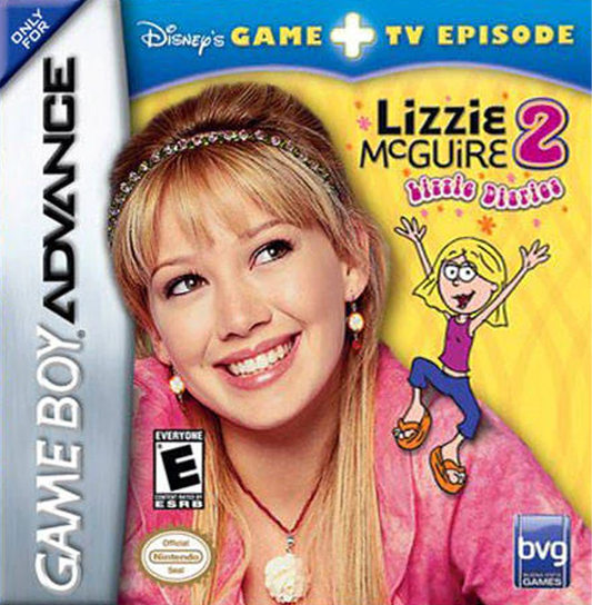 Disneys Lizzie McGuire 2 Lizzie Diaries Game + TV Episode - GBA
