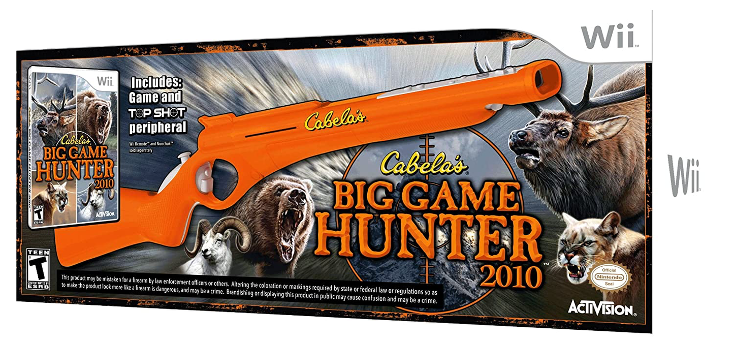 Cabela's Big Game Hunter 2010 + Top Shot Gun Bundle - Wii