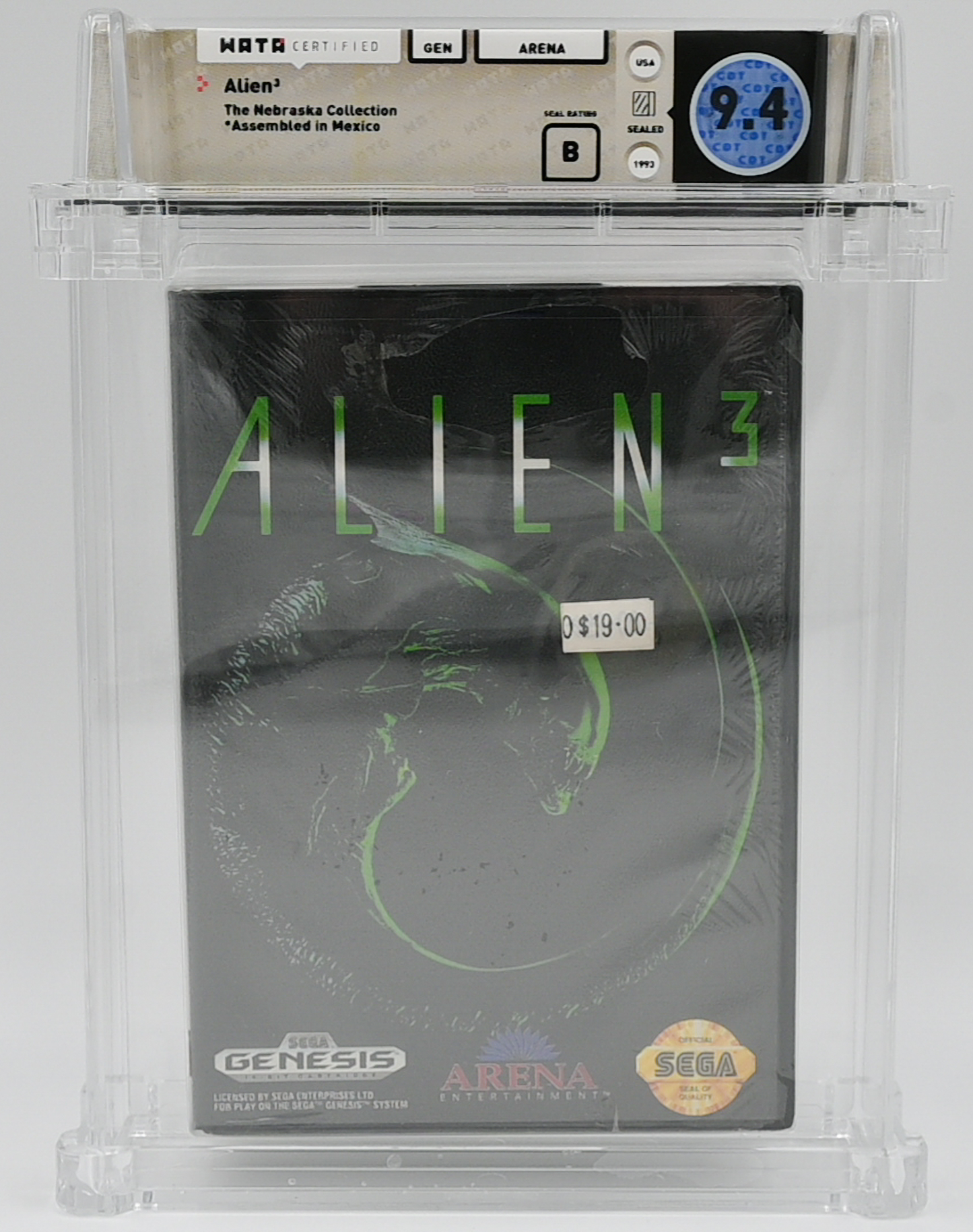 Alien 3 SEGA GENESIS 9.4 B - NEBRASKA COLLECTION