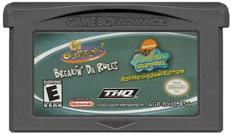 Fairly Odd Parents: Breakin' Da Rules + SpongeBob Squarepants: Battle for Bikini Bottom - GBA