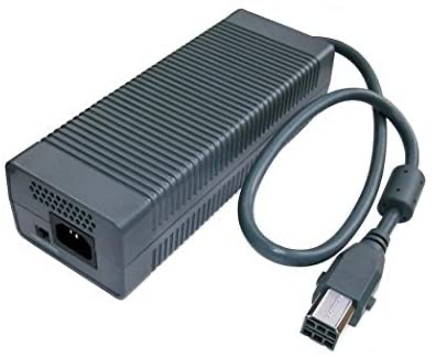 Xbox 360 Fat Metal Tip Power Supply Cord XENON/ZEPHYR 12V-16.5A - Xbox 360