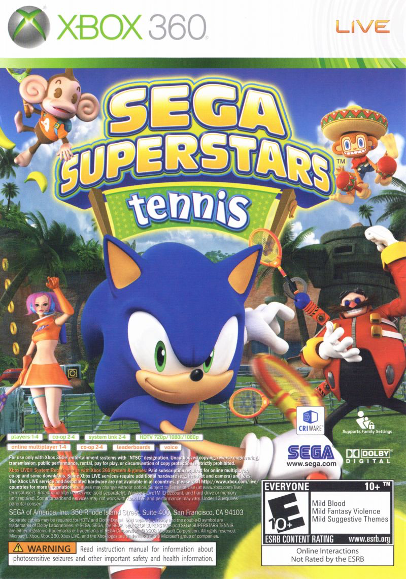 Sega Superstars Tennis + Xbox Live Arcade Combo Pack – Dial Up Games, image size:800x1140