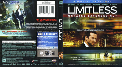 Limitless - Blu-ray Action/Adventure 2011 PG-13