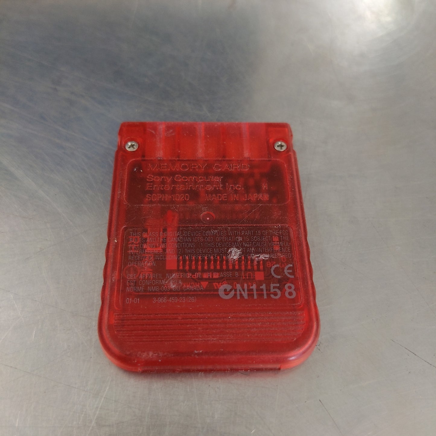 Memory Card PS1 Official Red - Sony Playstation