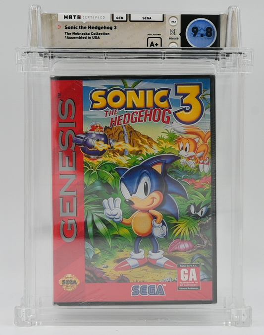 Sonic the Hedgehog 3 SEGA GENESIS 9.8 A+ - NEBRASKA COLLECTION