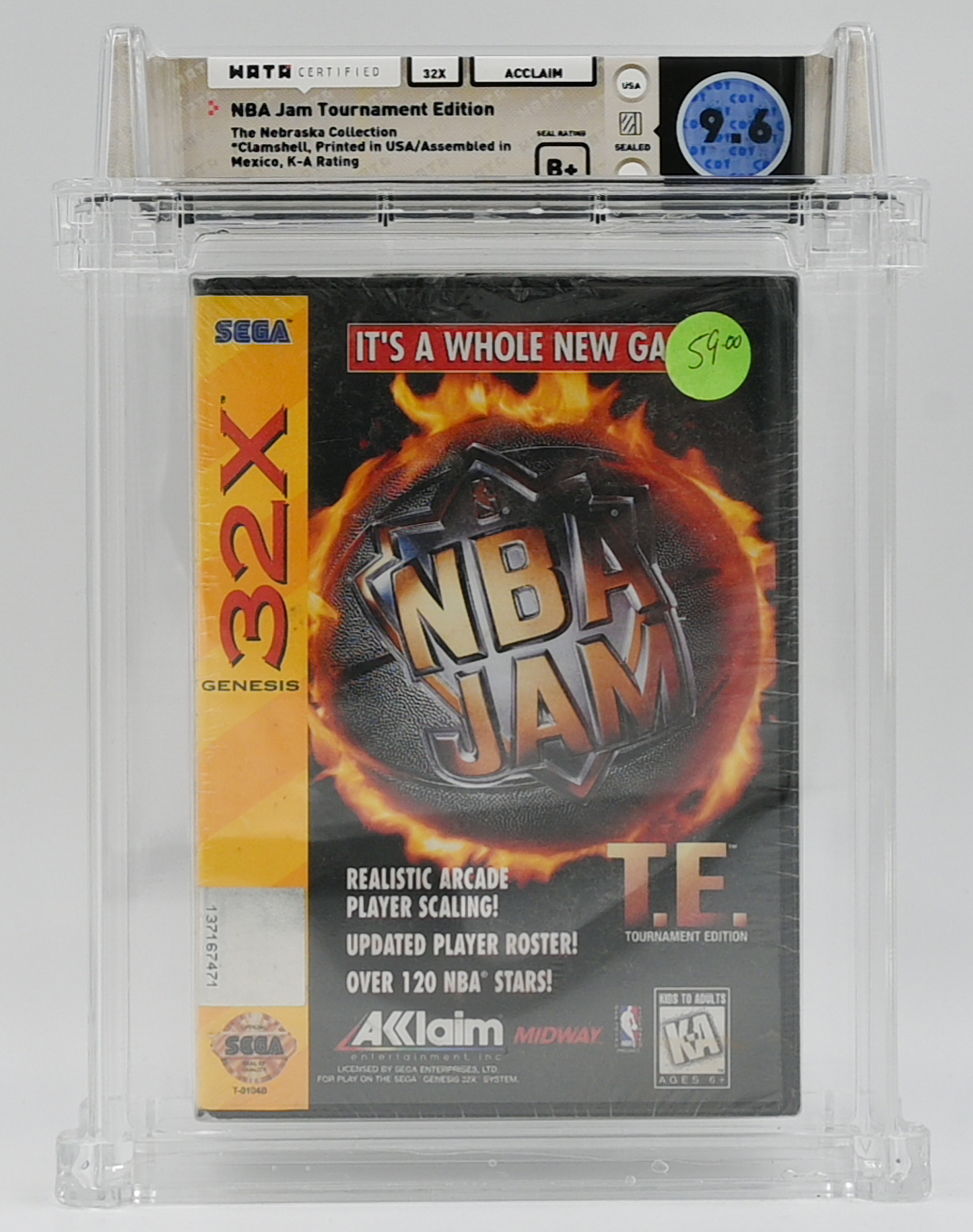 NBA Jam Tournament Edition SEGA 32X 9.6 B+ - NEBRASKA COLLECTION
