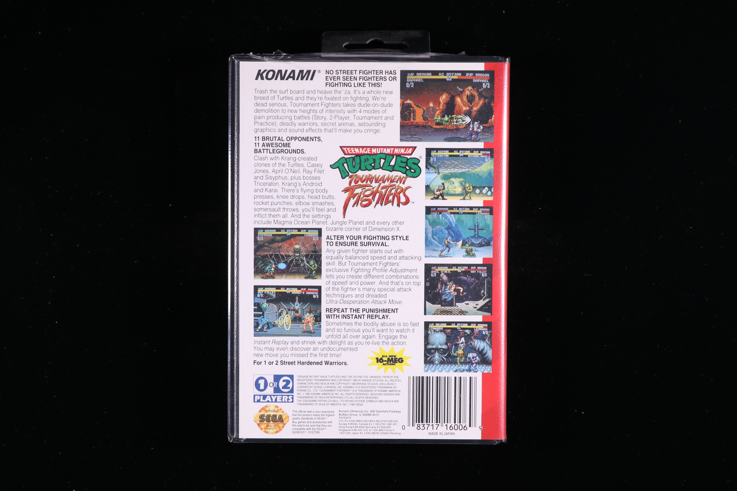 Teenage Mutant Ninja Turtles Tournament Fighters SEGA GENESIS 9.8 A+ - NEBRASKA COLLECTION