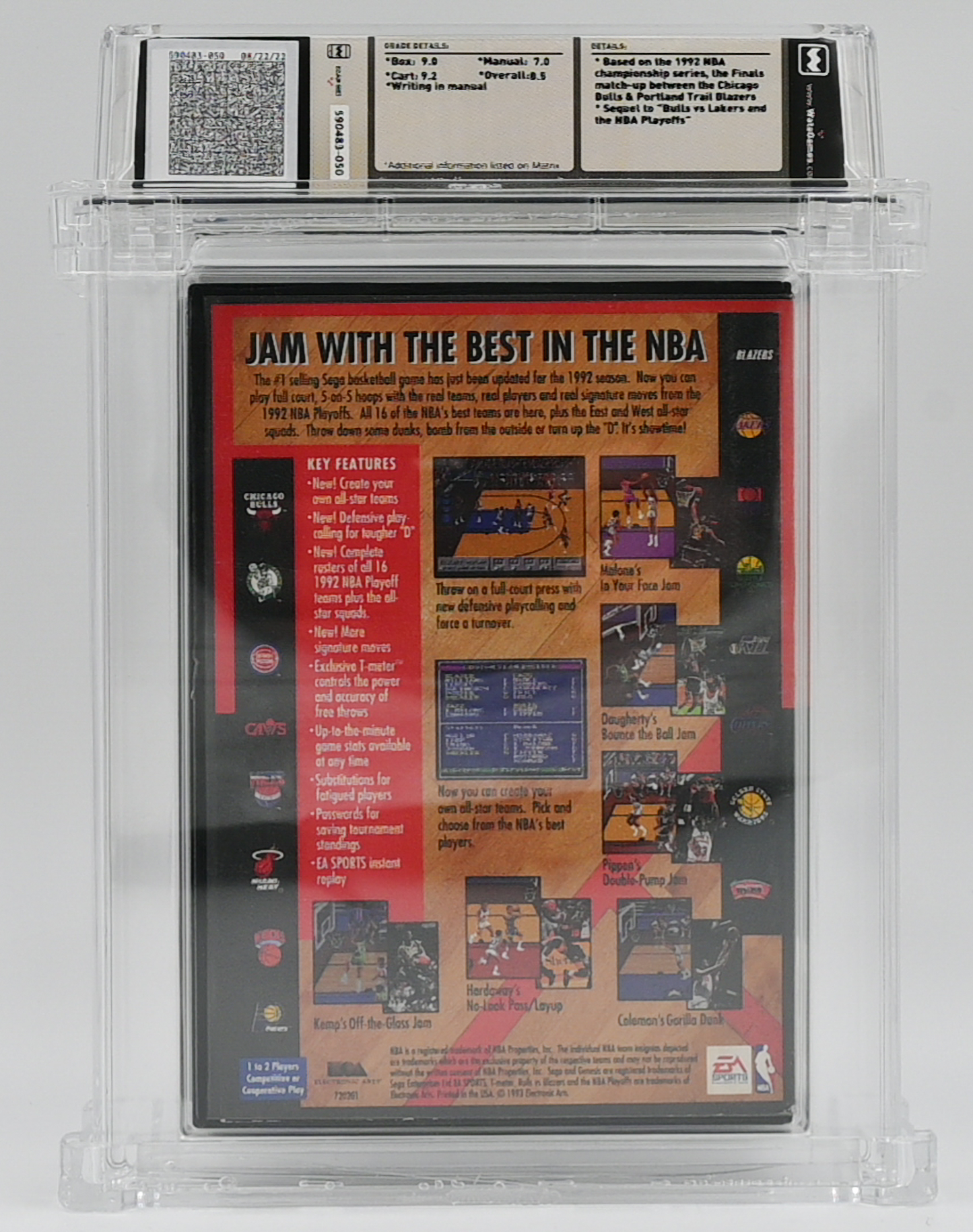 Bulls Versus Blazers and the NBA Playoffs SEGA GENESIS 8.5 - NEBRASKA COLLECTION