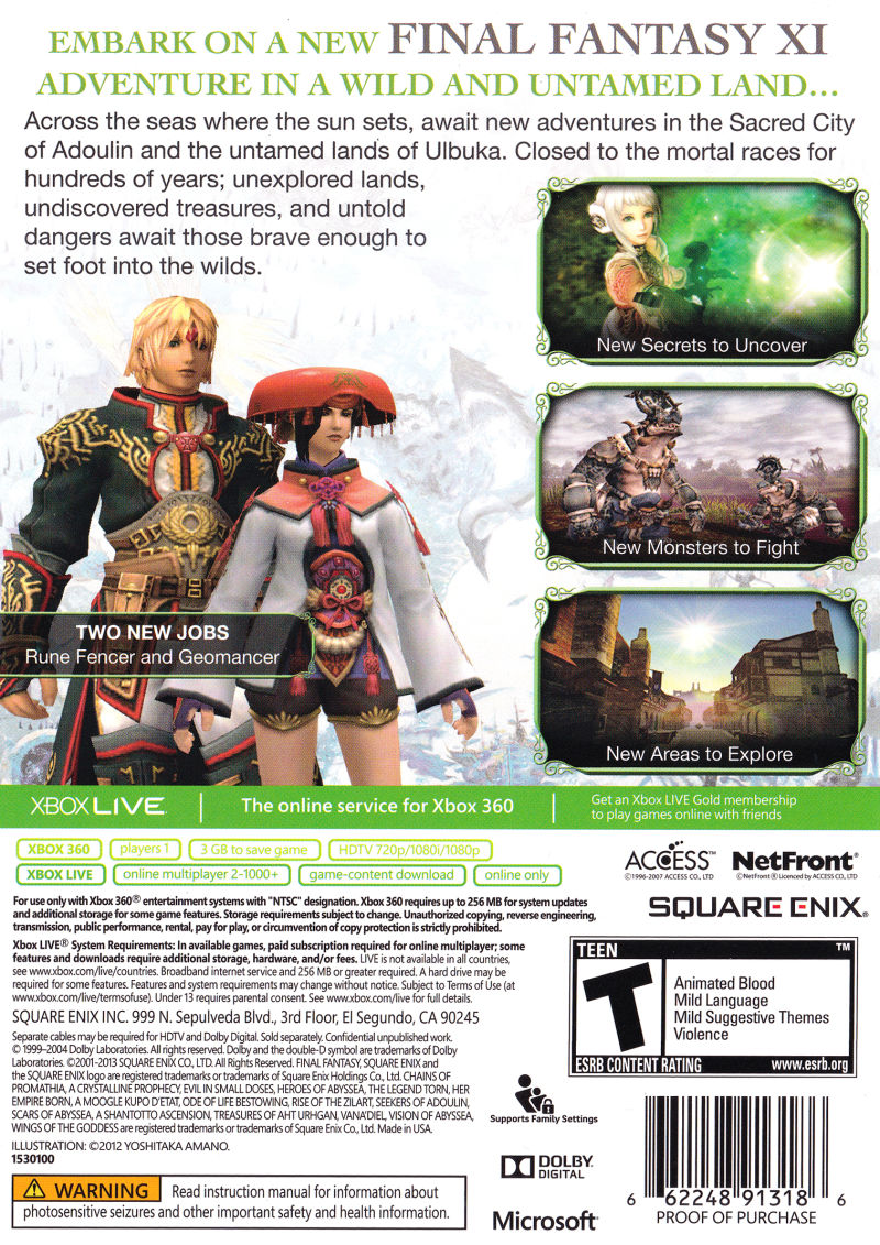 Final Fantasy XI: Online - Seekers of Adoulin - Xbox 360