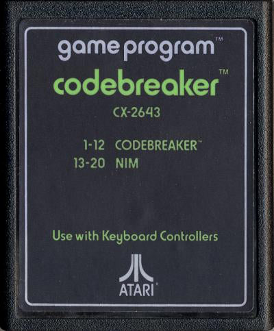 Codebreaker (Text Label) - Atari 2600