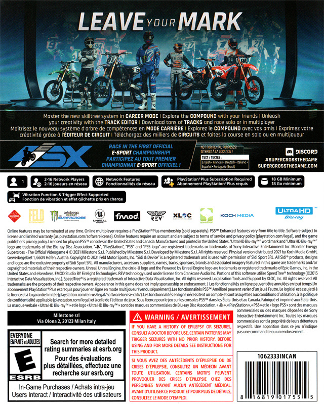 Monster Energy Supercross 4: The Official Videogame - PS5