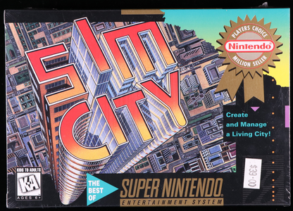 SimCity SNES 9.8 A+ - NEBRASKA COLLECTION