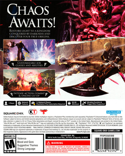 Stranger of Paradise: Final Fantasy Origin - PS5