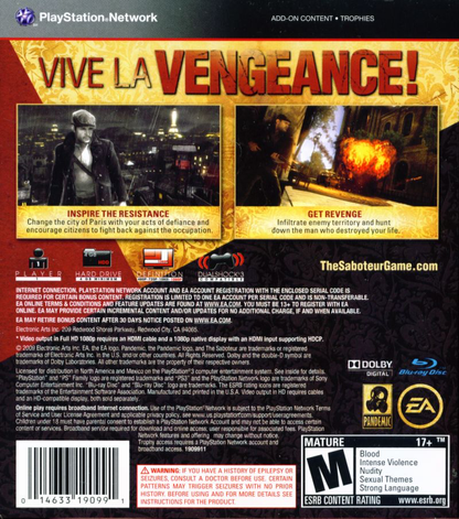 Saboteur, The - PS3