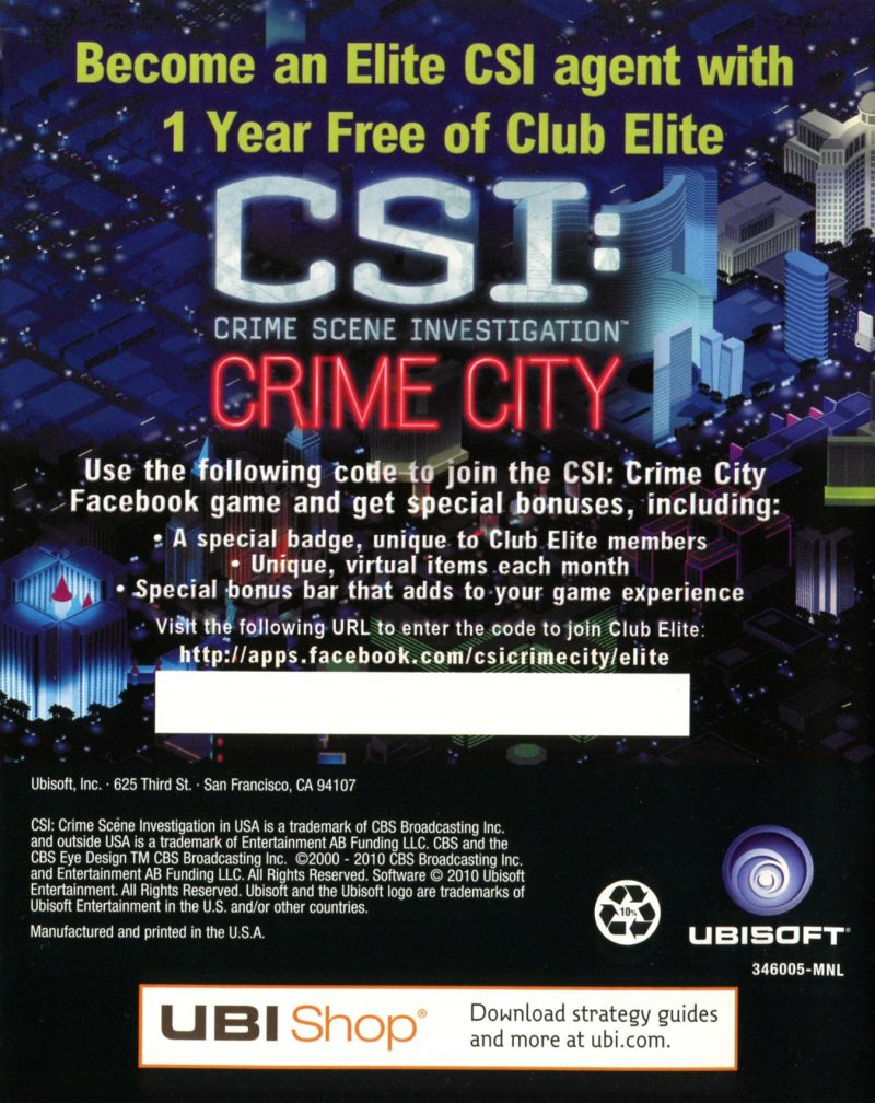CSI: Fatal Conspiracy - PS3