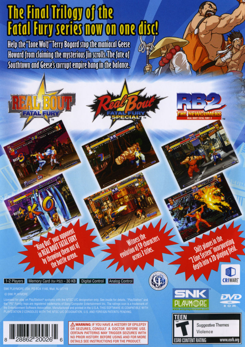 Fatal Fury Battle Archives Volume 2 - PS2