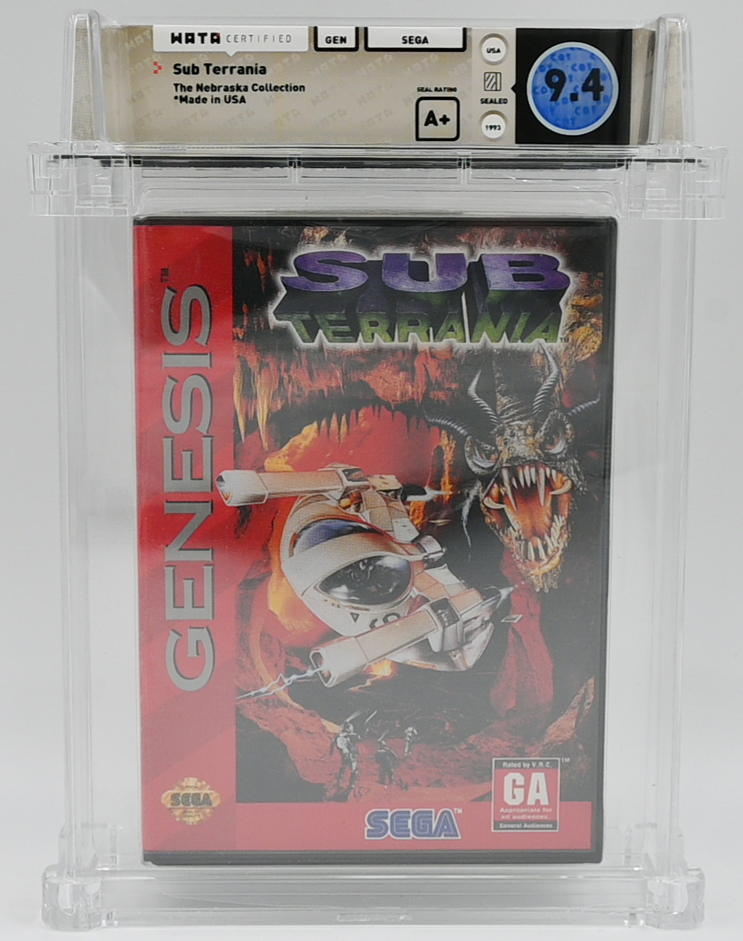 Sub Terrania SEGA GENESIS 9.4 A+ - NEBRASKA COLLECTION