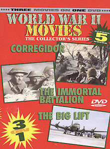 World War II Movies: Corregidor / The Immortal Battalion / The Big Lift - DVD