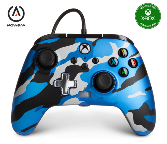 Power A Enhanced Wired Controller Metallic Blue Camo - Xbox Series X