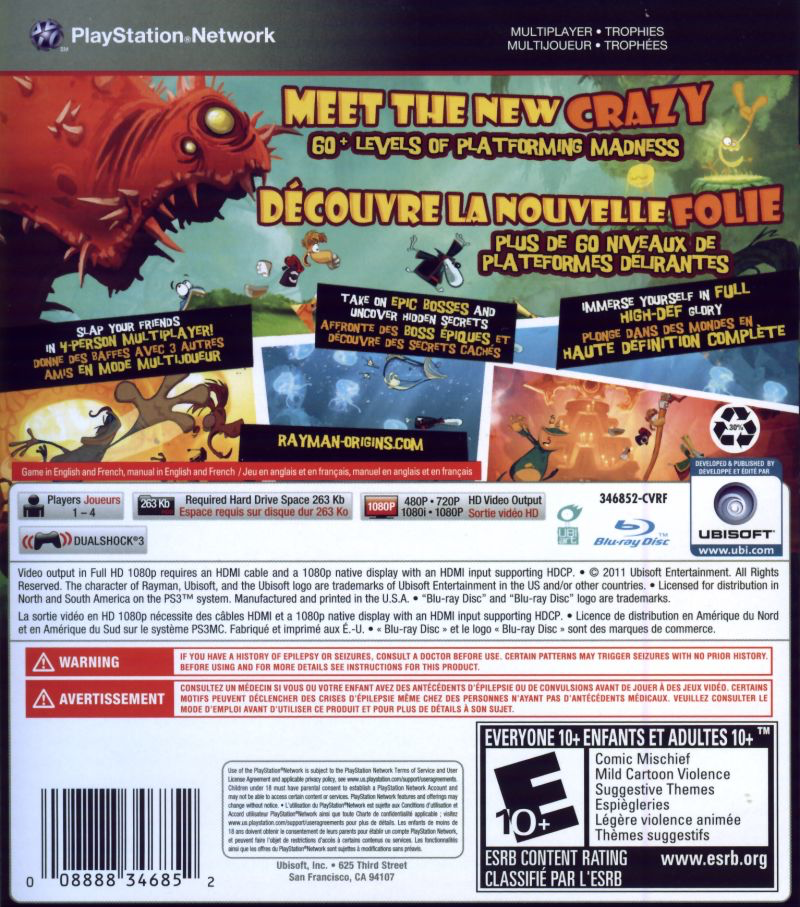 Rayman Origins - PS3