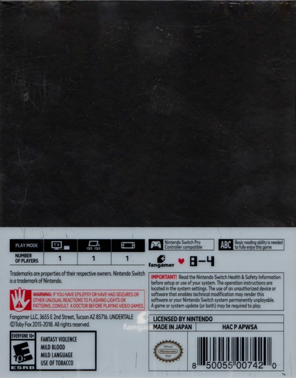 Undertale - Collector's Edition - Switch