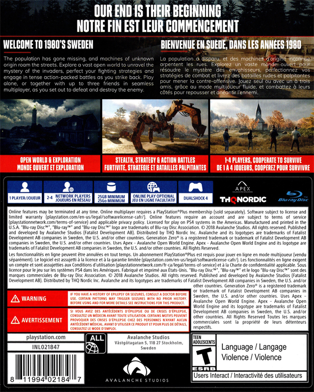 Generation Zero - PS4