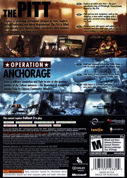 Fallout 3 Add-On Pack: The Pitt/Operation: Anchorage - Xbox 360