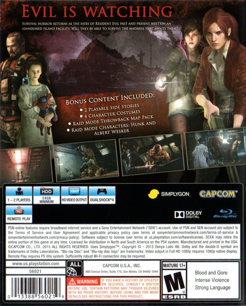 Resident Evil Revelations PS4