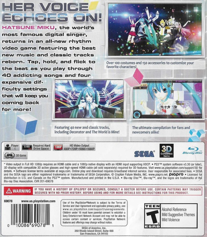 Hatsune Miku: Project DIVA F 2nd - PS3