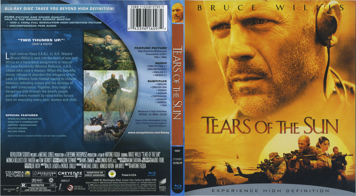 Tears Of The Sun - Blu-ray Action/Adventure 2003 R