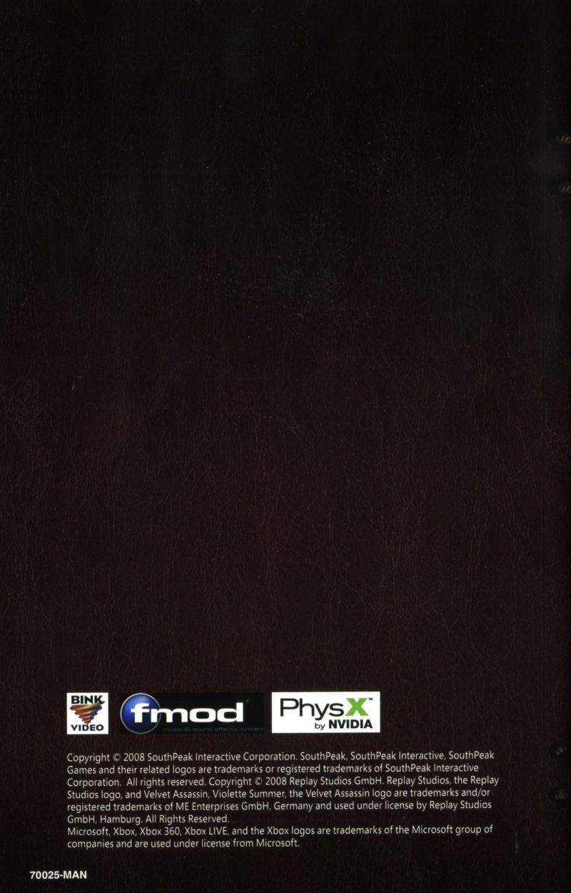 Velvet Assassin - Xbox 360