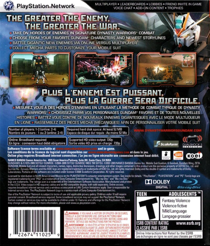 Dynasty Warriors: Gundam 2 - PS3
