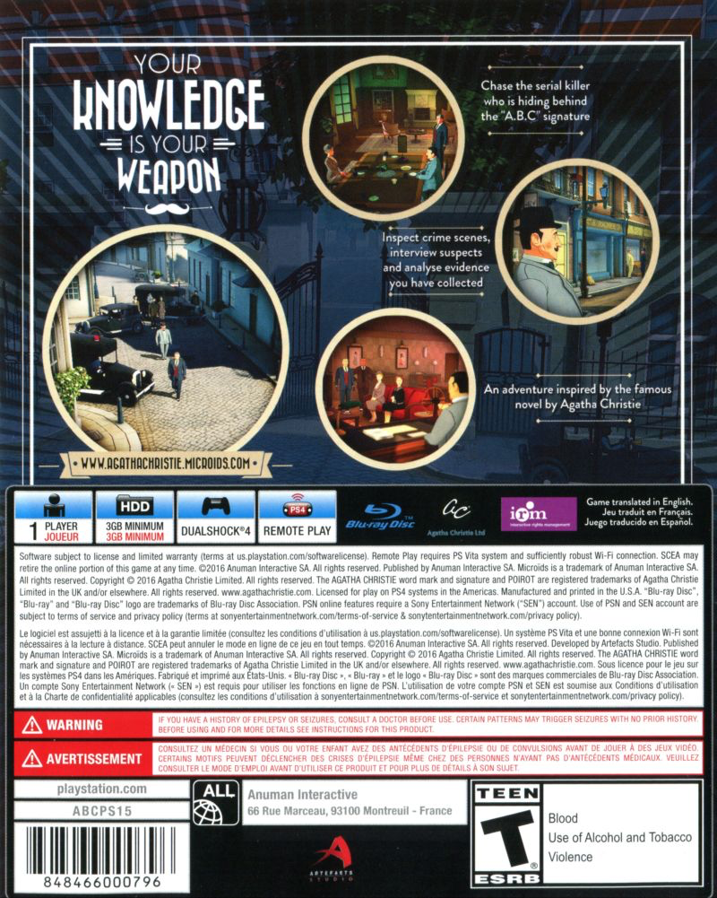 Agatha Christie: The ABC Murders - PS4