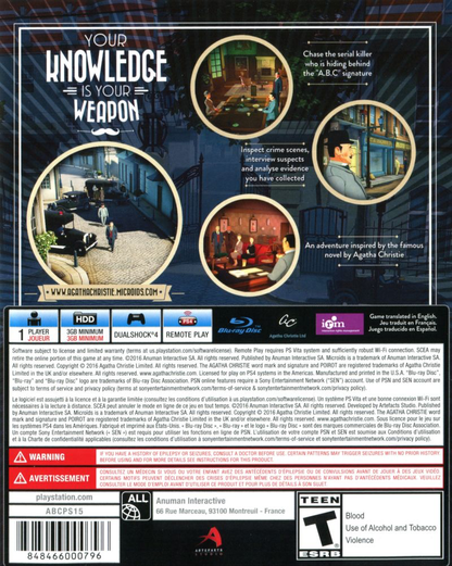 Agatha Christie: The ABC Murders - PS4