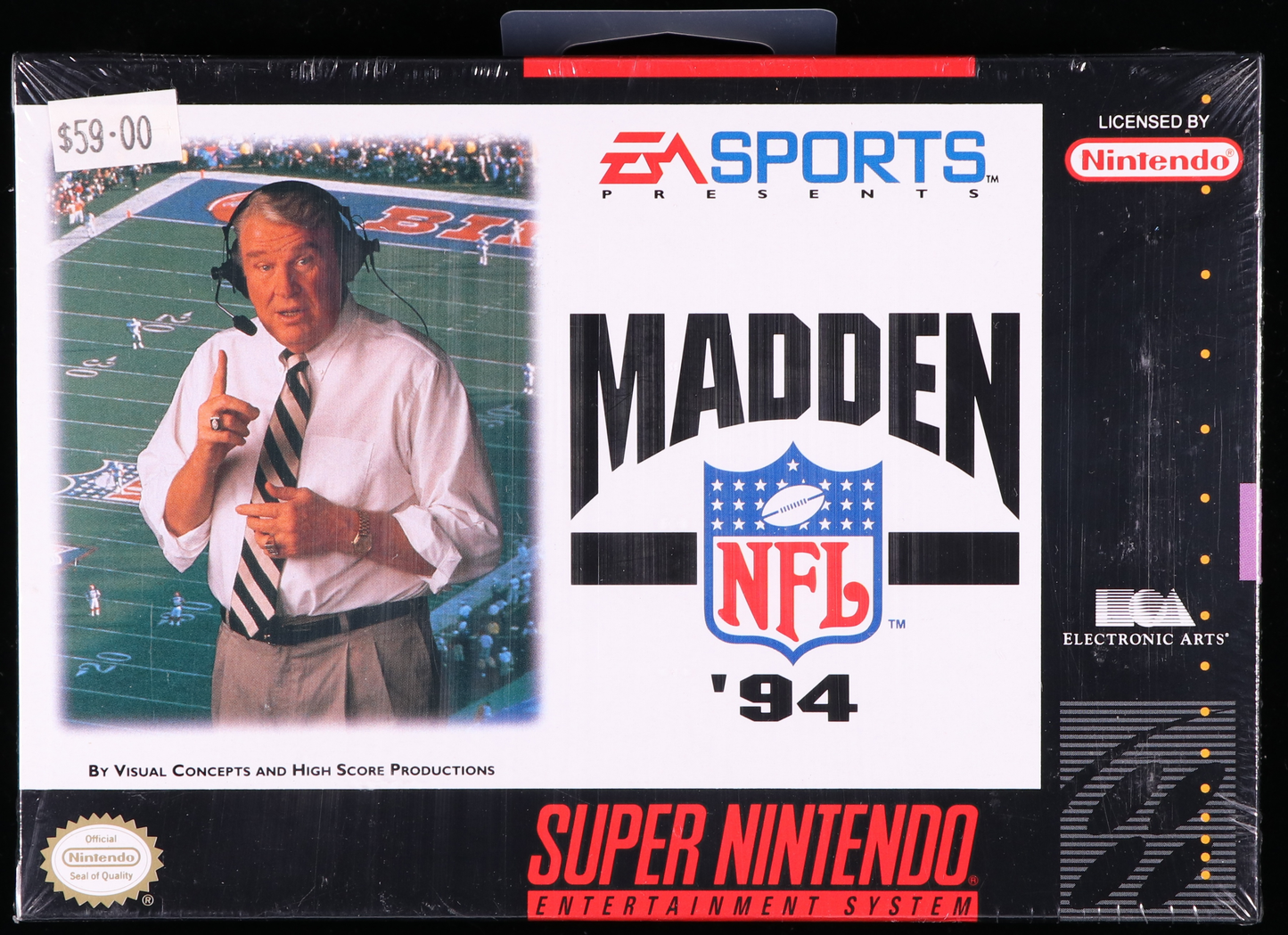 Madden NFL '94 SNES 9.6 A - NEBRASKA COLLECTION