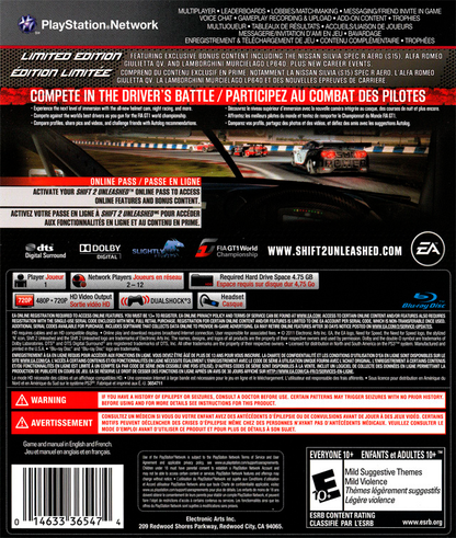 Need for Speed Shift 2: Unleashed - Limited Edition (Canadian) - PS3