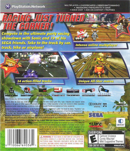 Sonic & Sega All-Stars Racing - PS3
