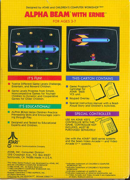 Alpha Beam with Ernie - Atari 2600