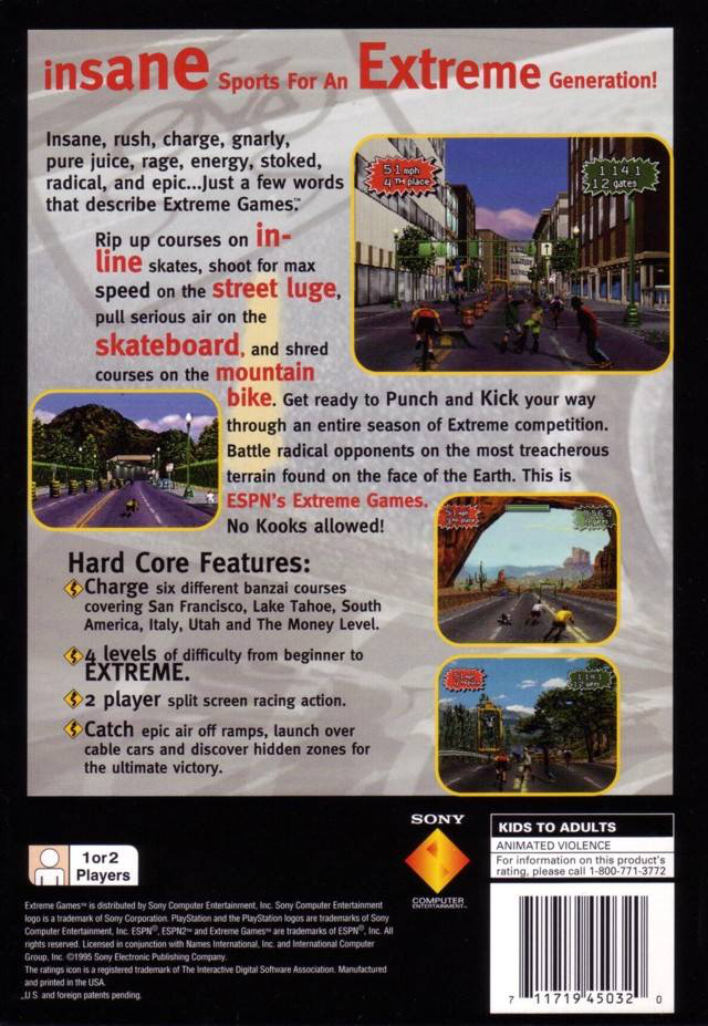 ESPN Extreme Games (Longbox) - PS1