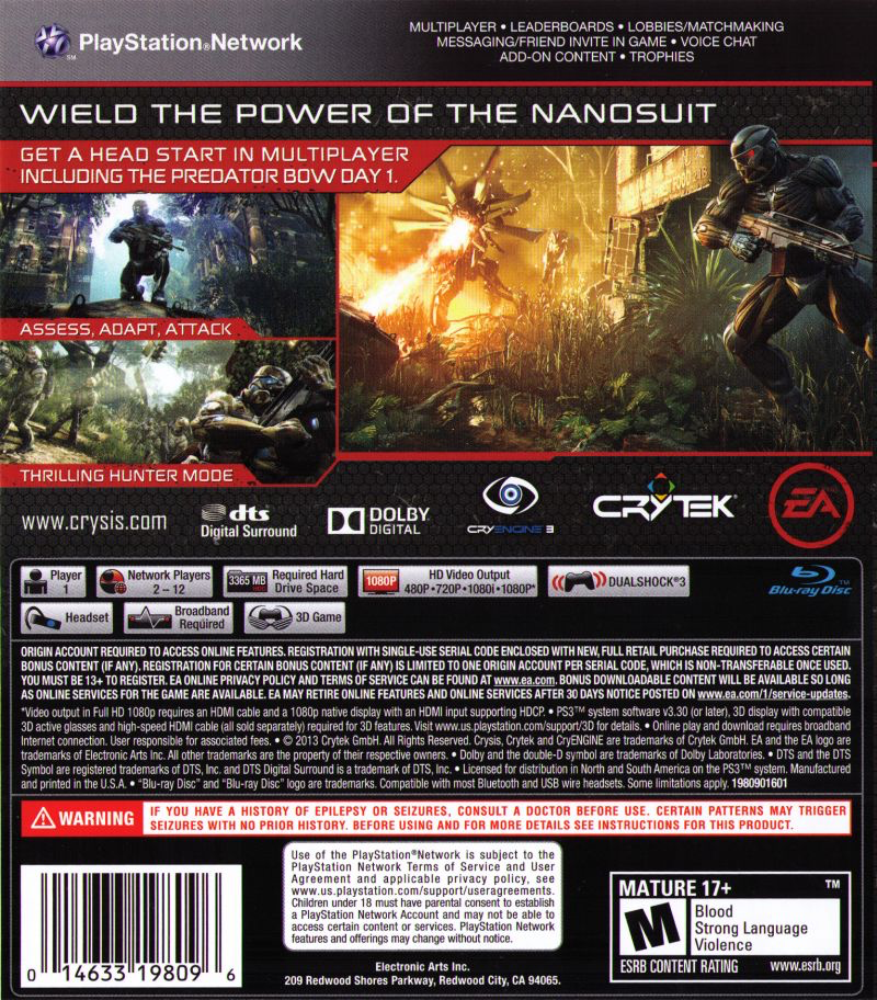Crysis 3: Hunter Edition - PS3