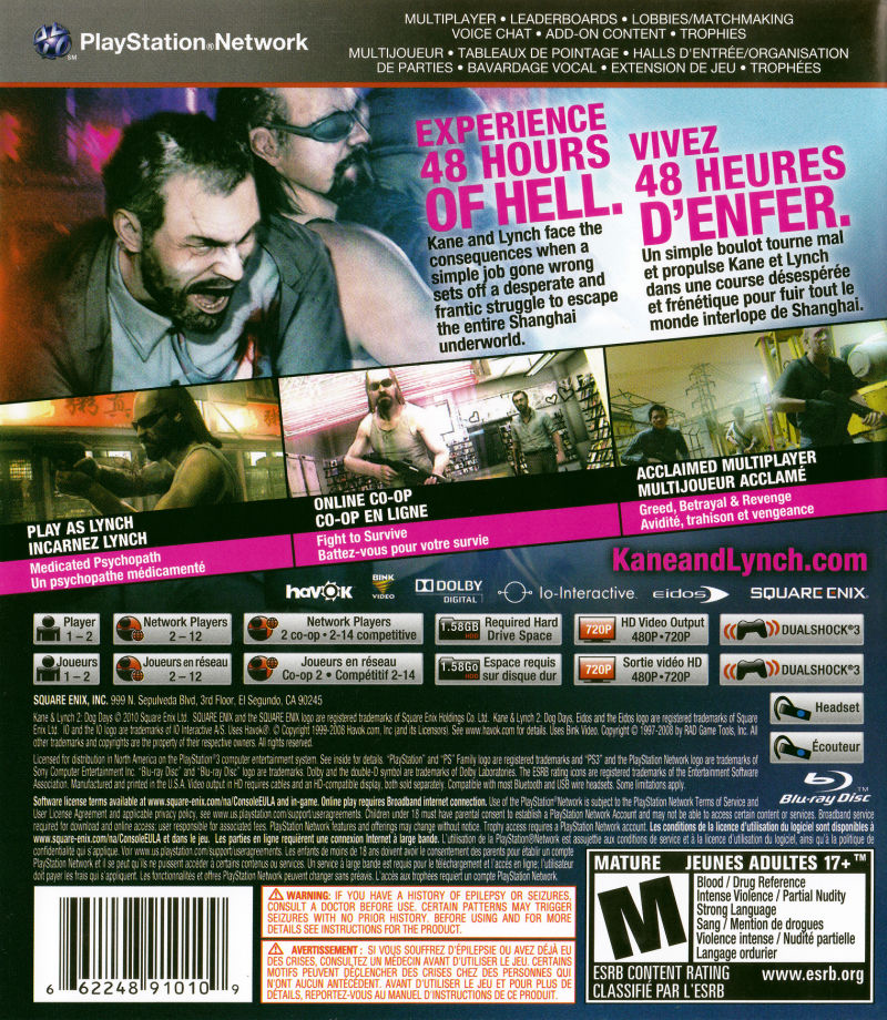 Kane & Lynch 2: Dog Days - PS3