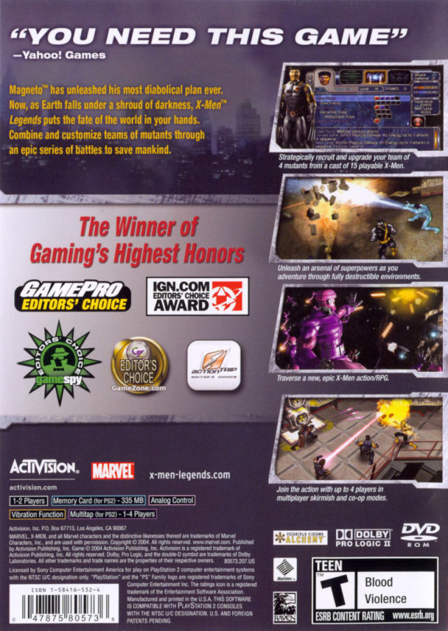 X-Men: Legends - Greatest Hits - PS2