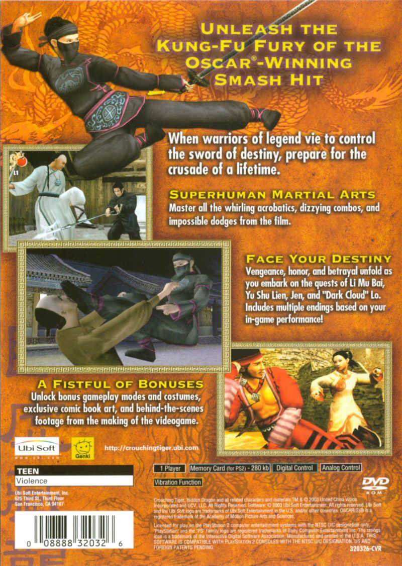 Crouching Tiger Hidden Dragon - PS2