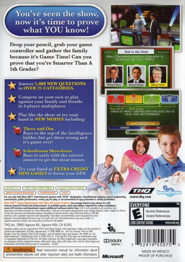 Are You Smarter Than A 5th Grader? Game Time - Xbox 360
