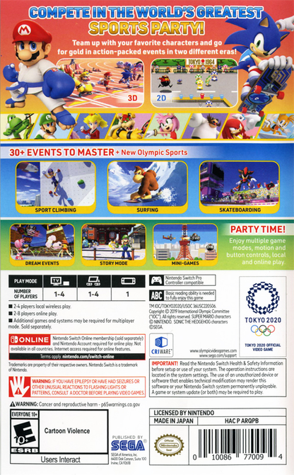 Mario & Sonic at the Olympic Games: Tokyo 2020 - Switch