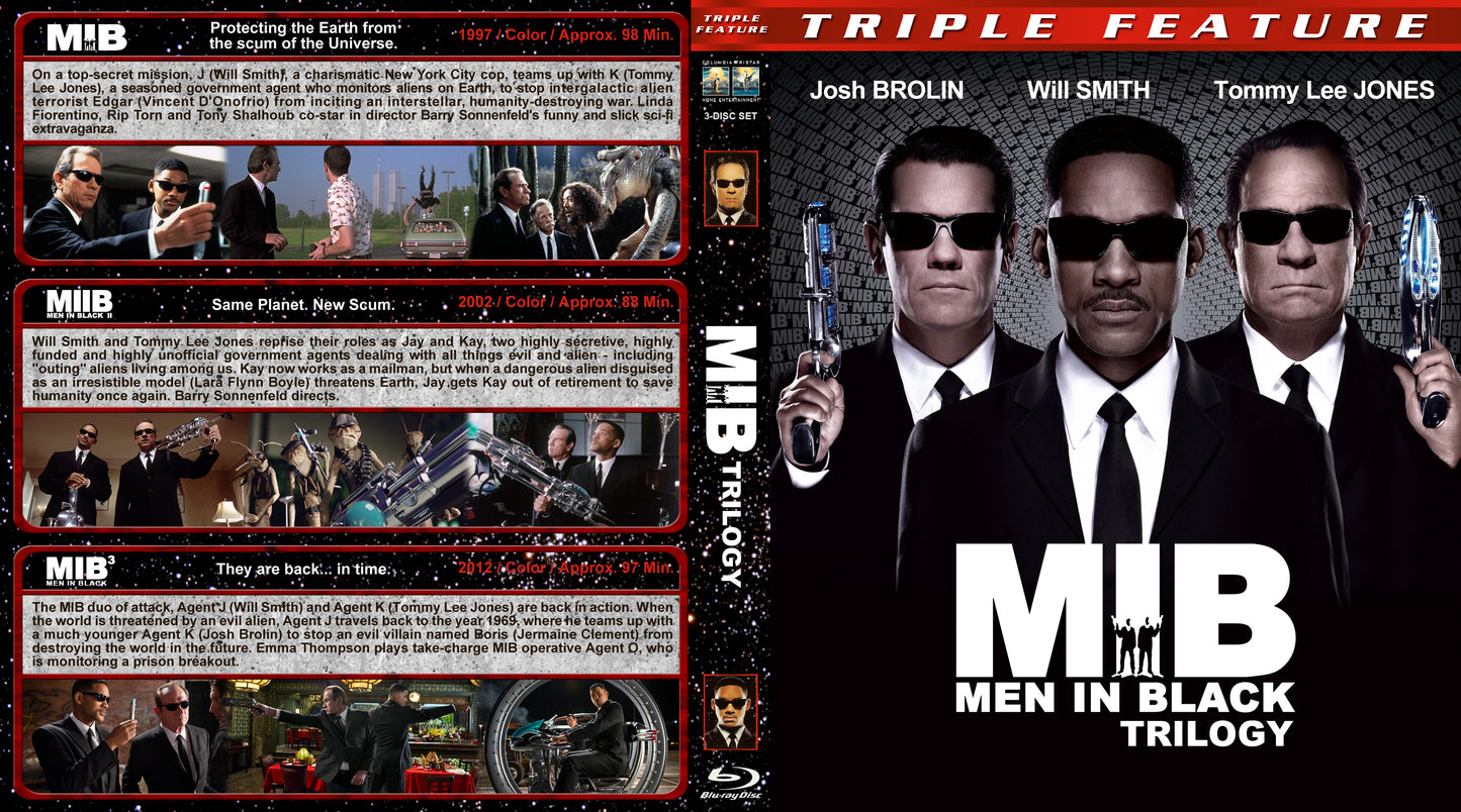 Men In Black Trilogy: Men In Black /Men In Black II / Men In Black 3 - Blu-ray Comedy VAR PG-13