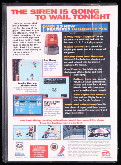 NHL '94 SEGA GENESIS 9.6 A+ - NEBRASKA COLLECTION