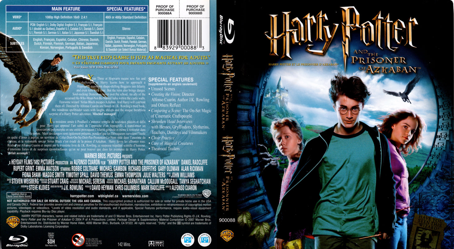 Harry Potter And The Prisoner Of Azkaban - Blu-ray Fantasy 2004 PG