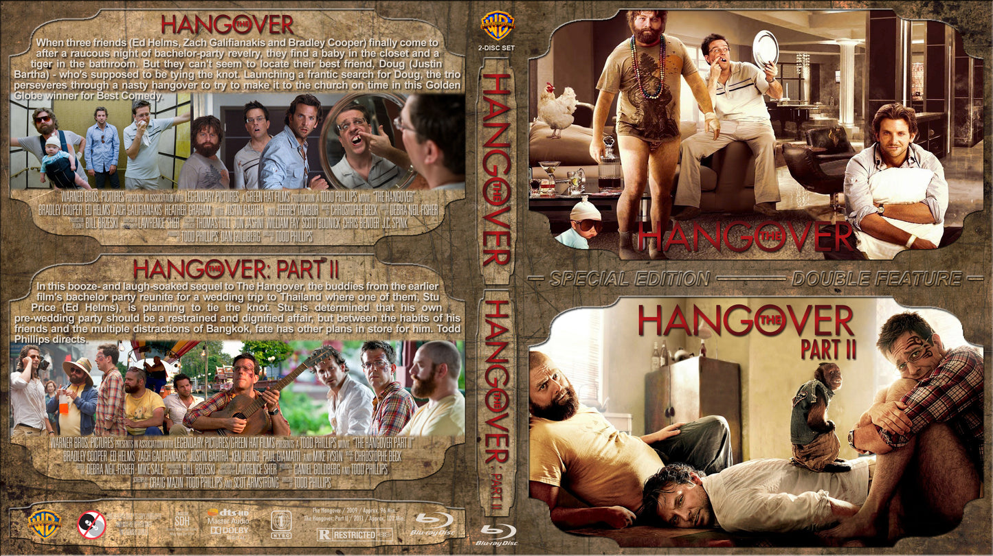 Hangover (Unrated Version/ Blu-ray) / Hangover Part II - Blu-ray Comedy VAR VAR