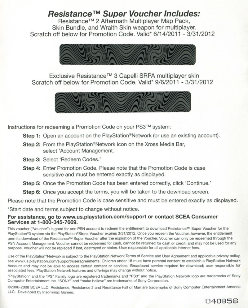 Resistance Dual Pack - PS3